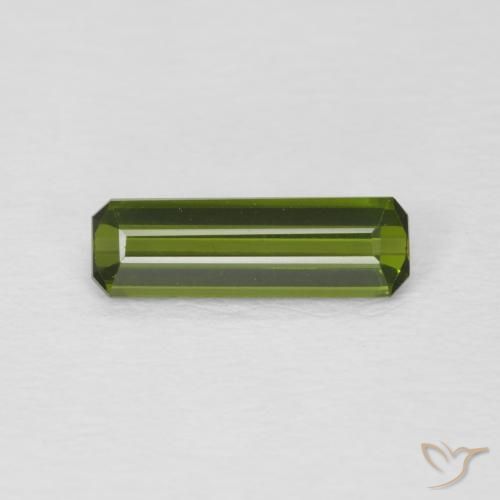 0.85ct طبيعي أخضر الغابات تورمالين, قص الزمرد, VVS