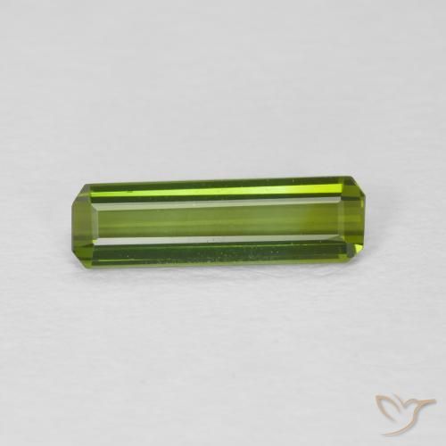 1.01ct طبيعي أخضر ترابى تورمالين, ثمانى / قصة زمرد, VVS, Photo A