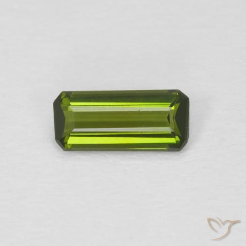 0.64ct طبيعي الأخضر الغامق تورمالين, قص الزمرد, VVS