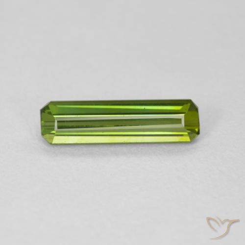 0.82ct طبيعي أخضر ترابى تورمالين, قص الزمرد, VVS