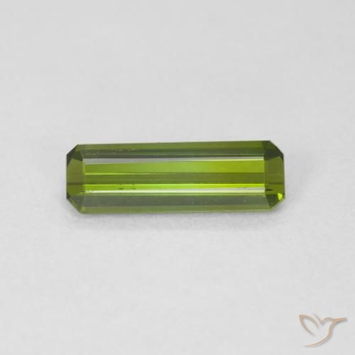0.85ct طبيعي أخضر متوسط تورمالين, قص الزمرد, VVS