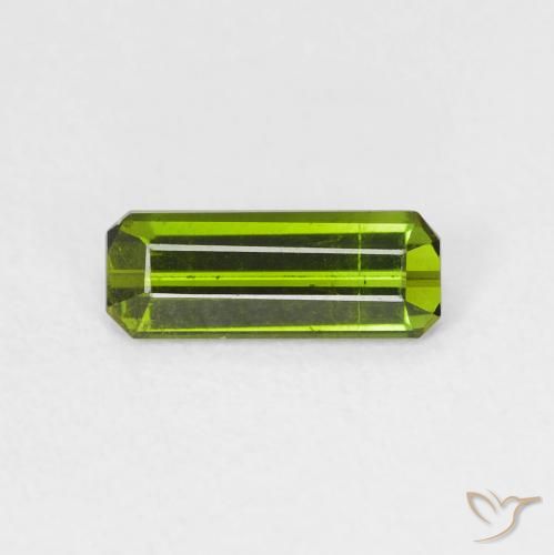 0.69ct طبيعي الأخضر الغامق تورمالين, قص الزمرد, قليلا جدا