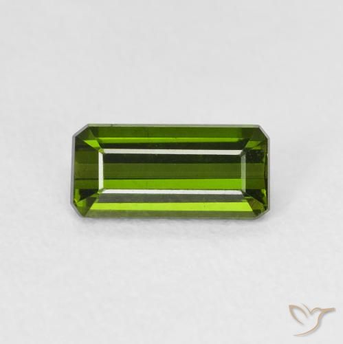 1.00ct طبيعي الأخضر الغامق تورمالين, قص الزمرد, VVS-VS