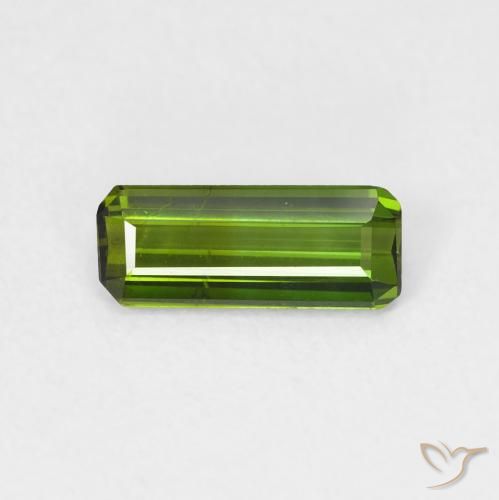 0.72ct طبيعي الأخضر الغامق تورمالين, قص الزمرد, قليلا جدا