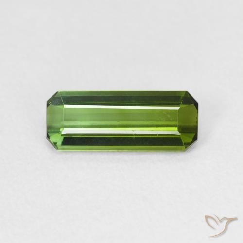 0.88ct طبيعي أخضر الغابات تورمالين, قص الزمرد, VVS-VS