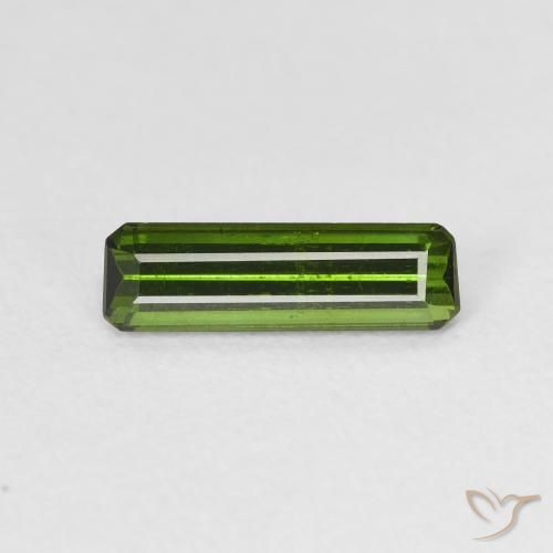0.92ct طبيعي الأخضر الغامق تورمالين, قص الزمرد, قليلا جدا