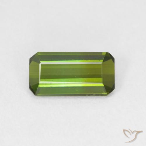 1.03ct طبيعي أخضر الغابات تورمالين, قص الزمرد, VVS