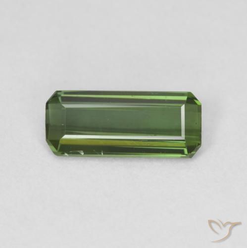 1.00ct طبيعي أخضر مصفر تورمالين, قص الزمرد, VVS