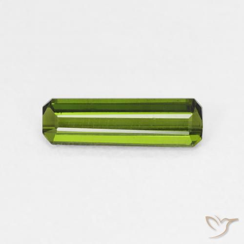 0.74ct طبيعي الأخضر الغامق تورمالين, قص الزمرد, VVS-VS
