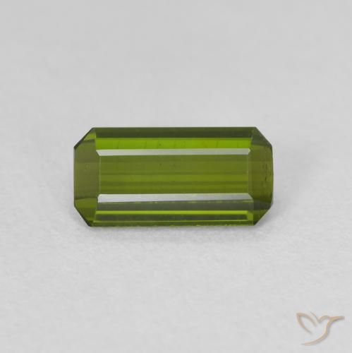 0.84ct طبيعي أخضر الغابات تورمالين, قص الزمرد, قليلا جدا