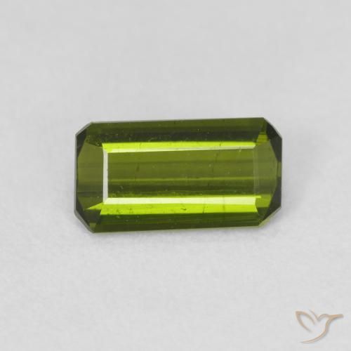 0.72ct طبيعي أخضر الغابات تورمالين, قص الزمرد, قليلا جدا