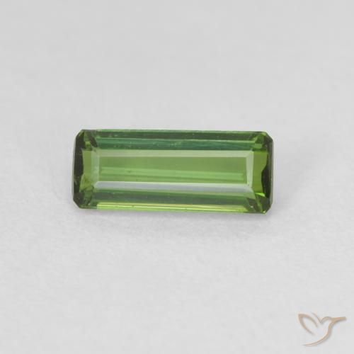 0.83ct طبيعي الأخضر الغامق تورمالين, قص الزمرد, قليلا جدا