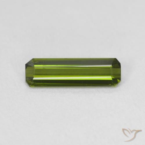 1.04ct طبيعي أخضر الغابات تورمالين, قص الزمرد, قليلا جدا