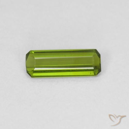0.59ct طبيعي أخضر متوسط تورمالين, قص الزمرد, VVS