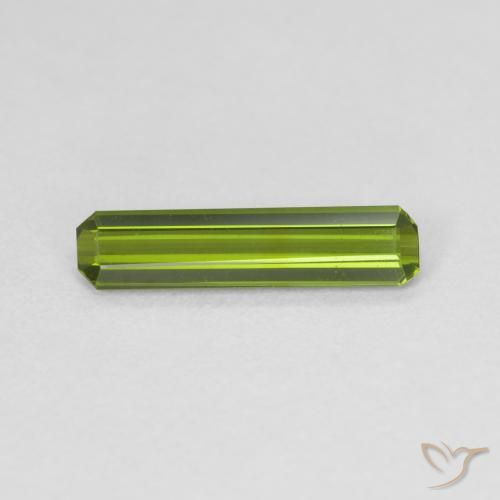 0.86ct طبيعي أخضر متوسط تورمالين, قص الزمرد, VVS-VS