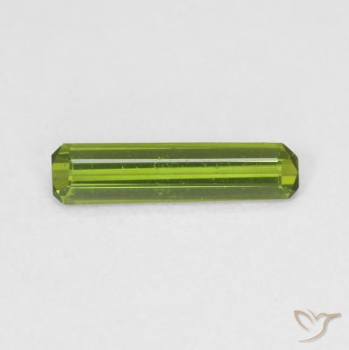0.50ct طبيعي أخضر متوسط تورمالين, قص الزمرد, VVS