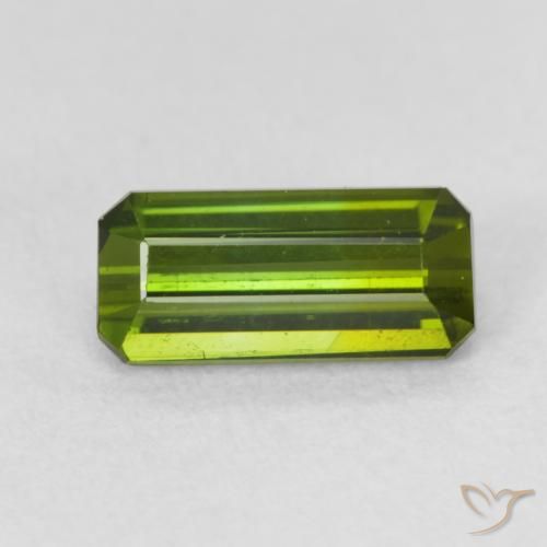 0.78ct طبيعي أخضر متوسط تورمالين, قص الزمرد, VVS-VS
