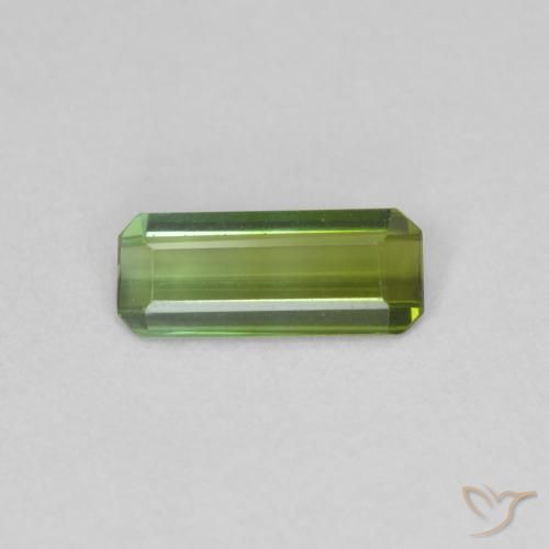 0.70ct طبيعي أخضر متوسط تورمالين, قص الزمرد, VVS