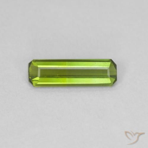 0.67ct طبيعي أخضر مصفر تورمالين, قص الزمرد, VVS