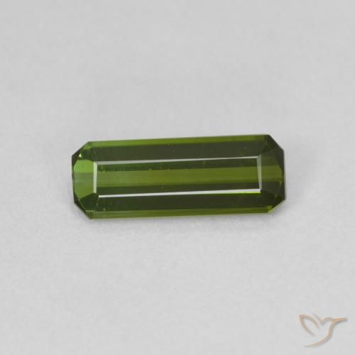 0.99ct طبيعي الأخضر الغامق تورمالين, قص الزمرد, VVS