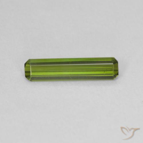 0.81ct طبيعي أخضر متوسط تورمالين, قص الزمرد, VVS
