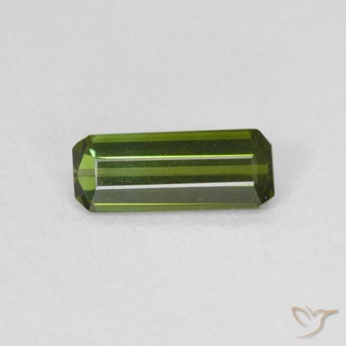 0.62ct طبيعي الأخضر الغامق تورمالين, قص الزمرد, VVS
