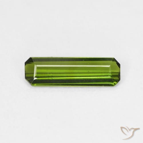 0.78ct طبيعي أخضر متوسط تورمالين, قص الزمرد, VVS