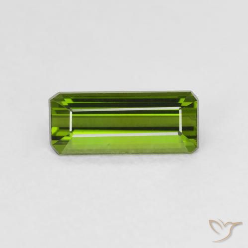 0.95ct طبيعي الأخضر الغامق تورمالين, قص الزمرد, VVS
