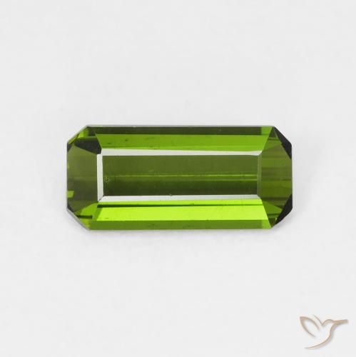 0.77ct طبيعي الأخضر الغامق تورمالين, قص الزمرد, VVS