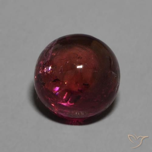 1.52ct طبيعي أحمر غامق تورمالين, دائري, شفاف