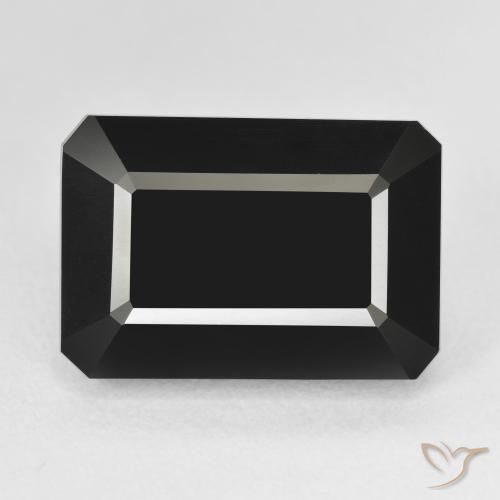 16.31ct طبيعي شورل تورمالين, قص الزمرد, غير شفاف