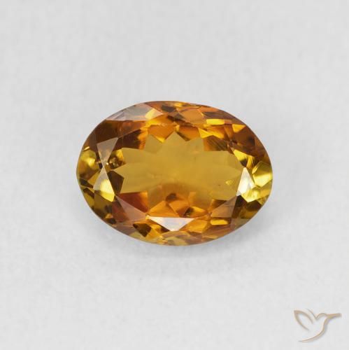 1.27ct طبيعي Golden Orange to Deep Brown تورمالين, بيضوي, قليلا جدا