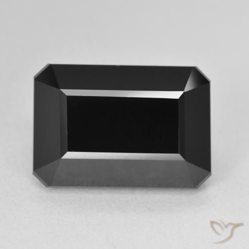 9.07ct طبيعي شورل تورمالين, قص الزمرد, غير شفاف