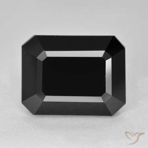 12.78ct طبيعي شورل تورمالين, قص الزمرد, غير شفاف