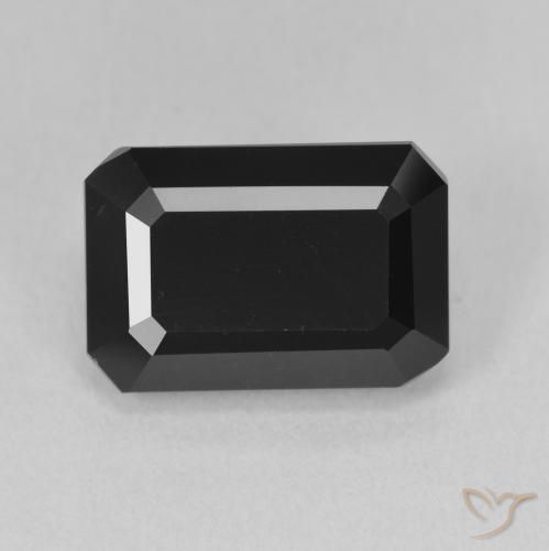 6.04ct طبيعي شورل تورمالين, قص الزمرد, غير شفاف