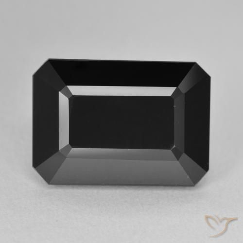 11.01ct طبيعي شورل تورمالين, قص الزمرد, غير شفاف