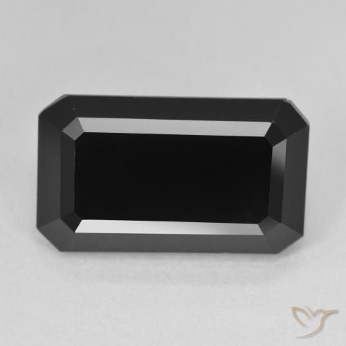 11.61ct طبيعي شورل تورمالين, قص الزمرد, غير شفاف
