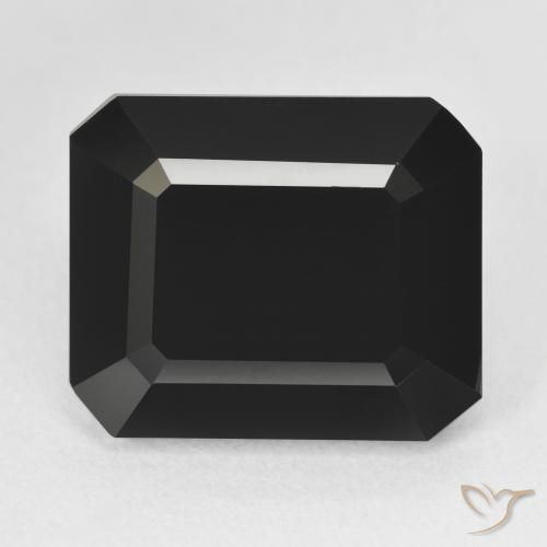 13.41ct طبيعي شورل تورمالين, قص الزمرد, غير شفاف