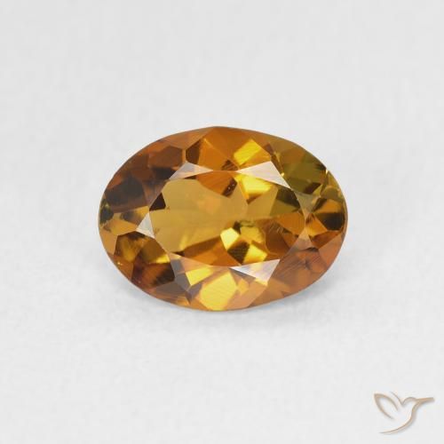 1.03ct طبيعي بني ذهبي تورمالين, بيضوي, VVS-VS