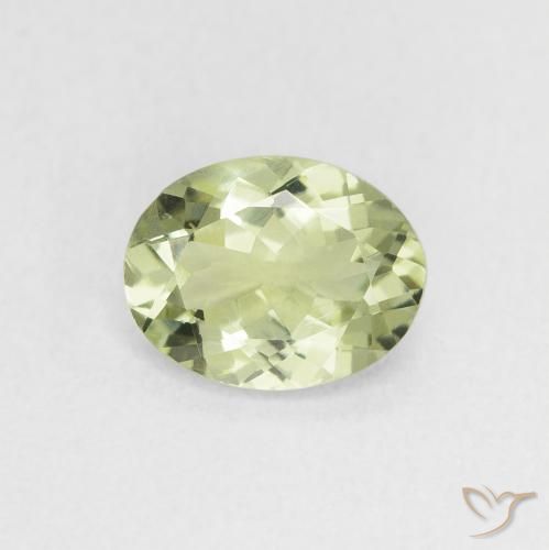 1.12ct طبيعي أخضر رمادى تورمالين, بيضوي, VVS-VS