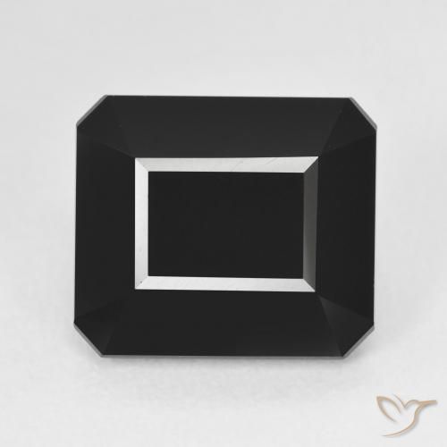 9.56ct طبيعي شورل تورمالين, قص الزمرد, غير شفاف