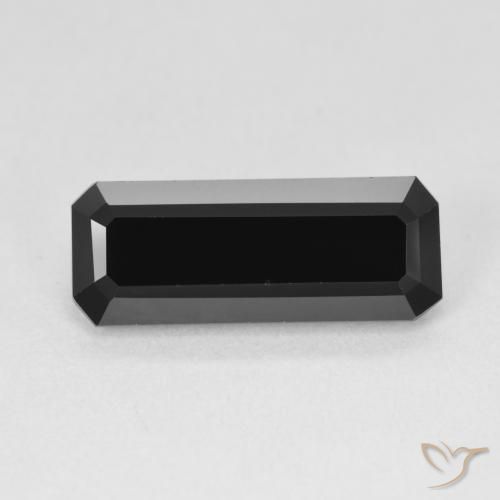 4.34ct طبيعي شورل تورمالين, قص الزمرد, غير شفاف