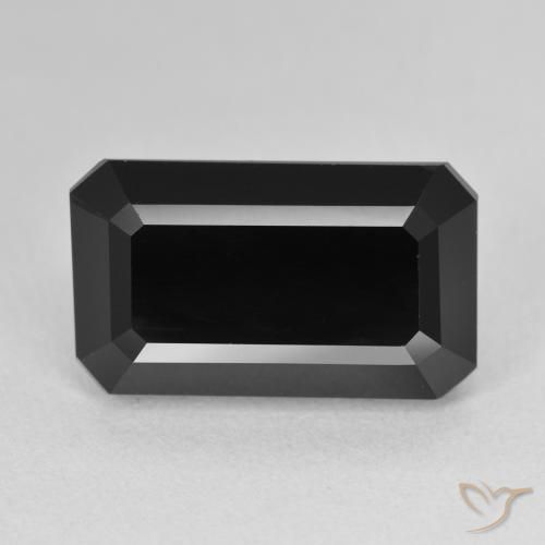 11.38ct طبيعي شورل تورمالين, قص الزمرد, غير شفاف