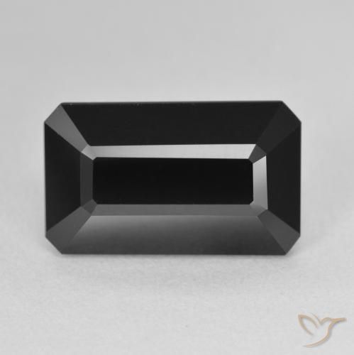 9.26ct طبيعي شورل تورمالين, قص الزمرد, غير شفاف