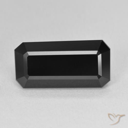 7.43ct طبيعي شورل تورمالين, قص الزمرد, غير شفاف