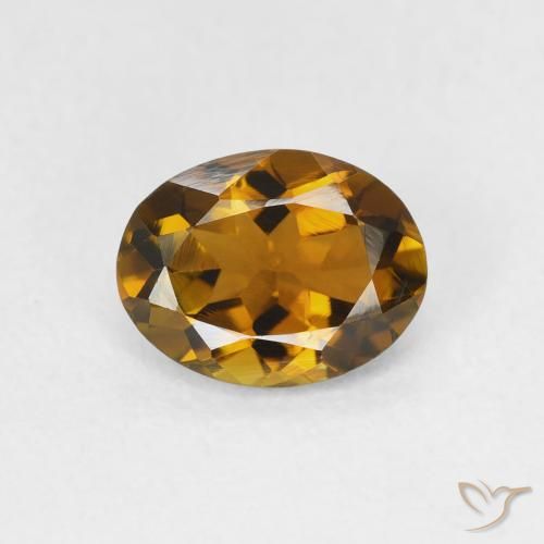 1.13ct طبيعي بني ذهبي تورمالين, بيضوي, VVS-VS