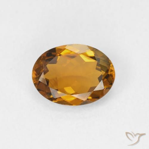 1.04ct طبيعي بني ذهبي تورمالين, بيضوي, VVS