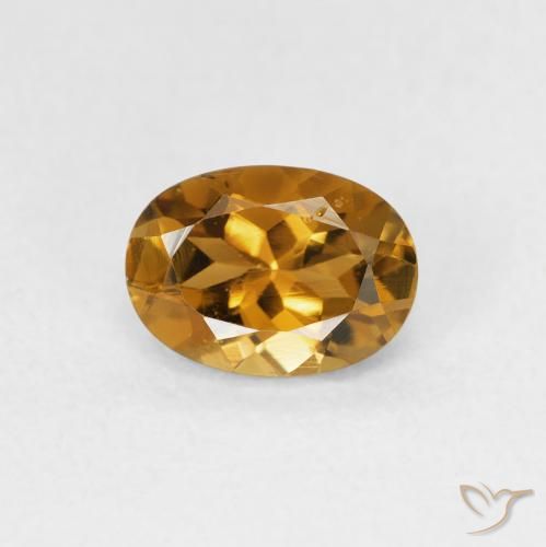 0.93ct طبيعي بني ذهبي تورمالين, بيضوي, VVS-VS