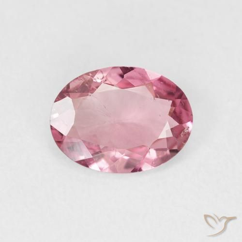 0.95ct طبيعي وردي فاتح تورمالين, بيضوي, قليلا جدا