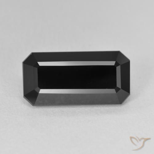 5.29ct طبيعي شورل تورمالين, قص الزمرد, غير شفاف